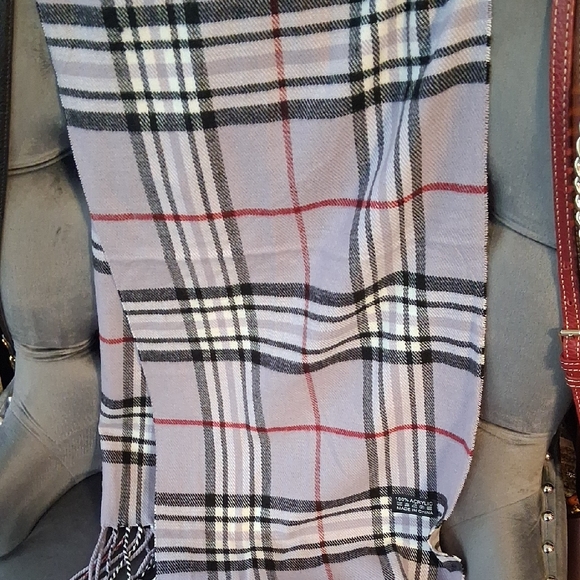 Accessories - Plaid Scarf with Fringe